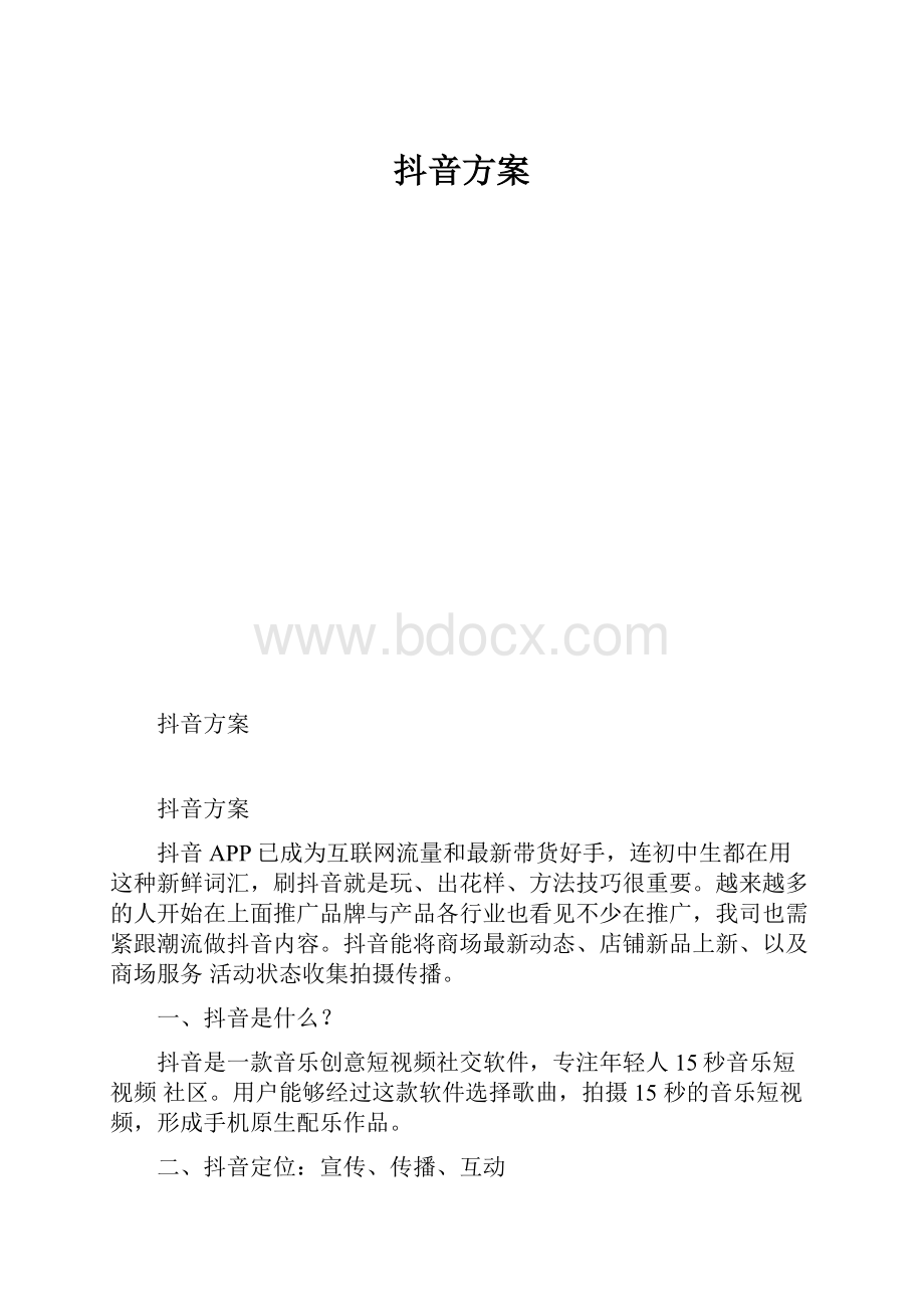 抖音方案.docx