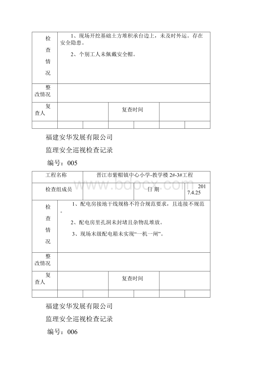 监理安全巡视检查记录.docx_第3页