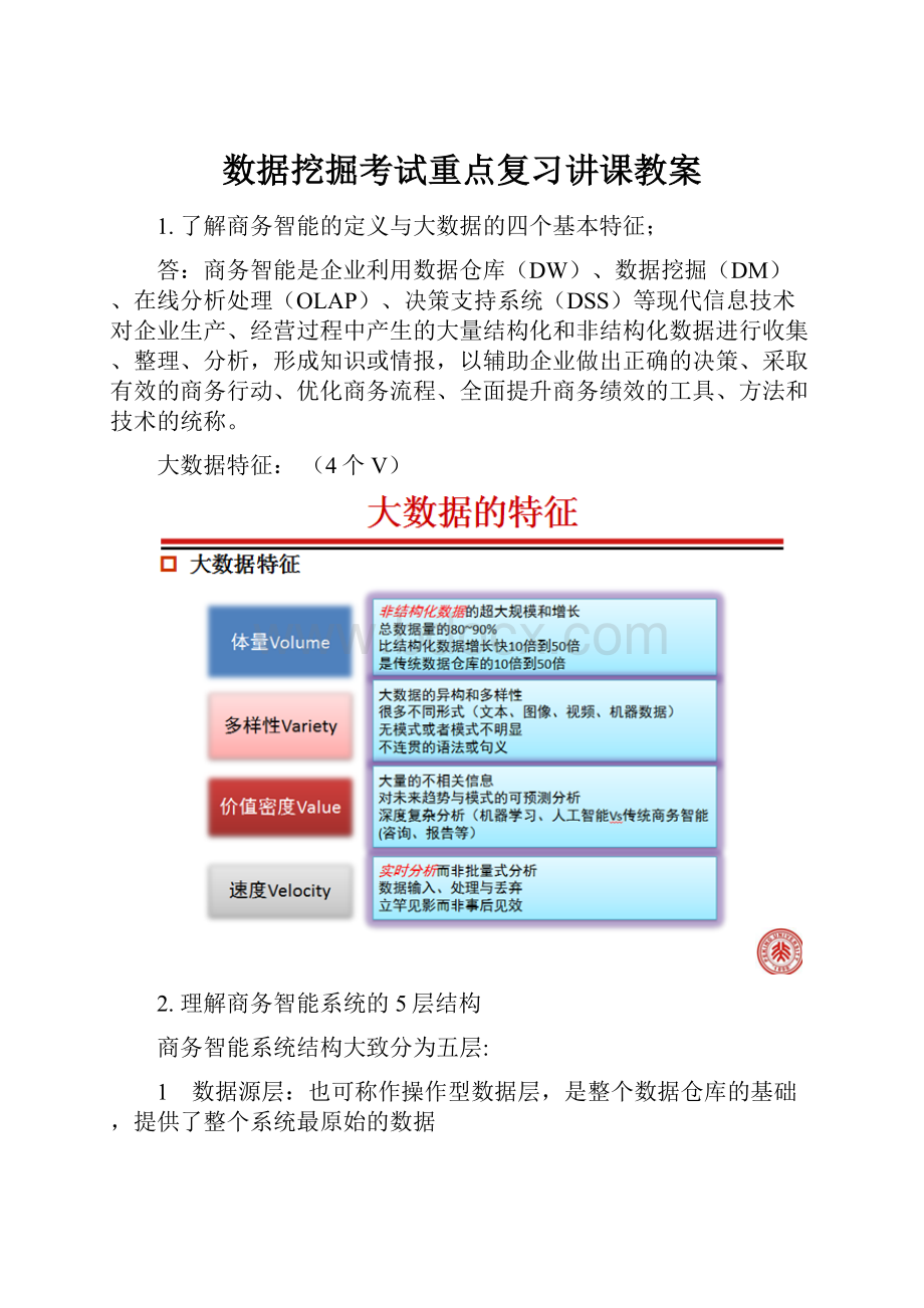 数据挖掘考试重点复习讲课教案.docx_第1页