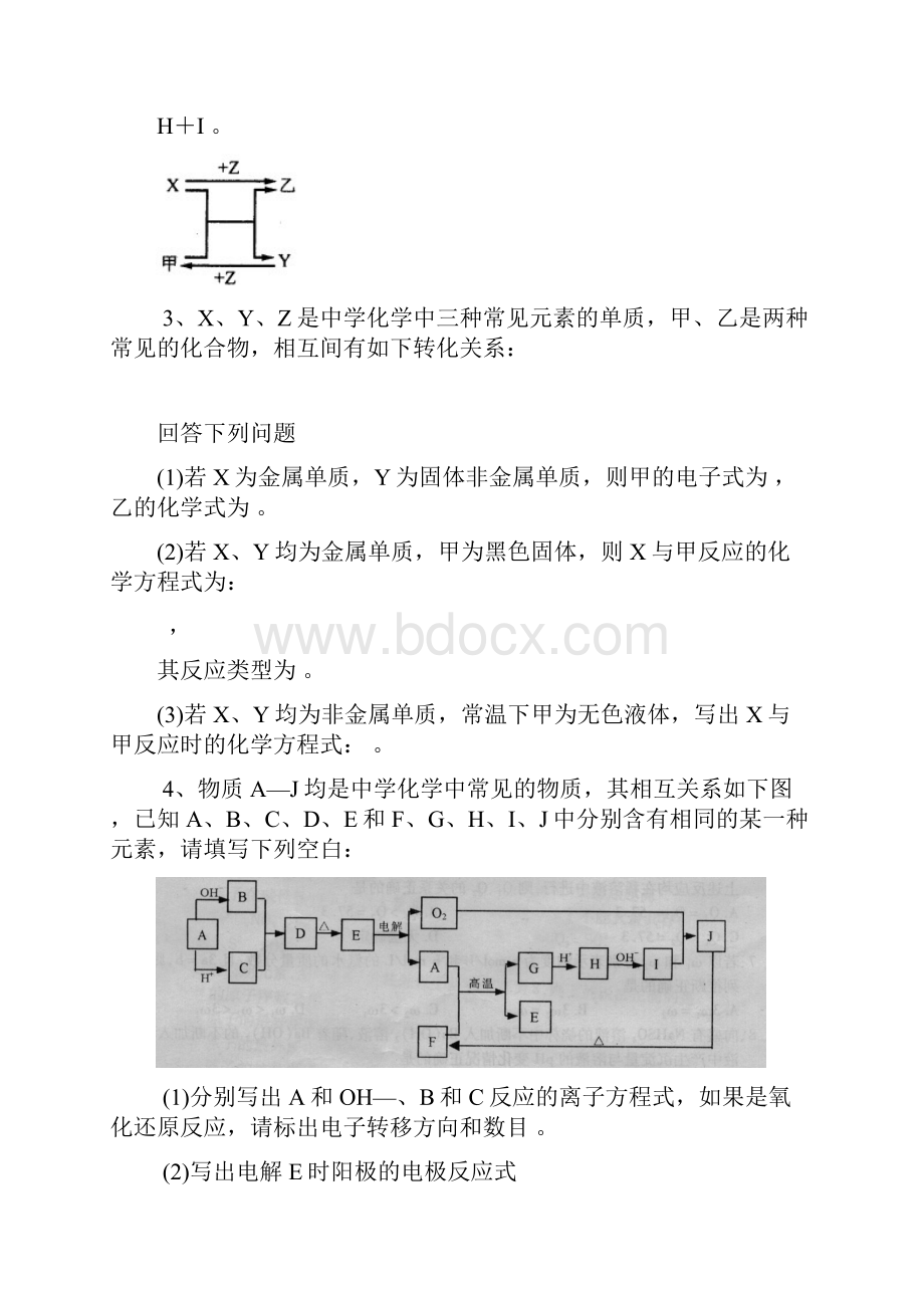 高三化学无机推断专项训练题及答案.docx_第2页