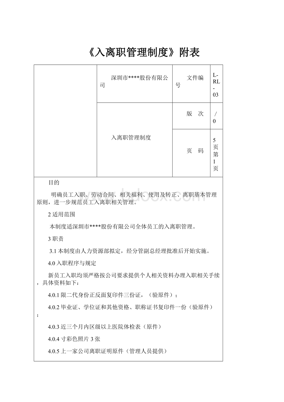 《入离职管理制度》附表.docx_第1页