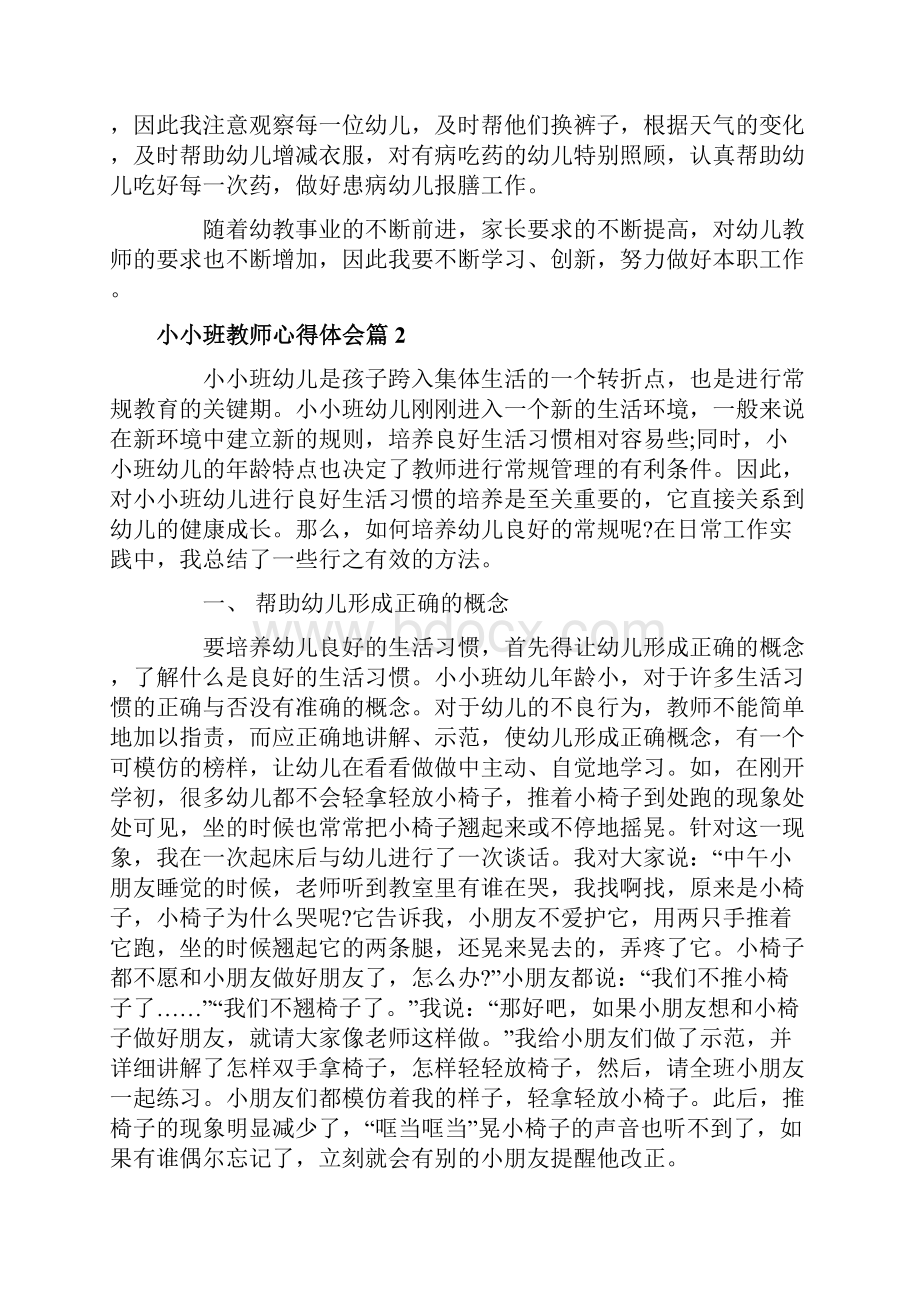 小小班教师心得体会.docx_第2页