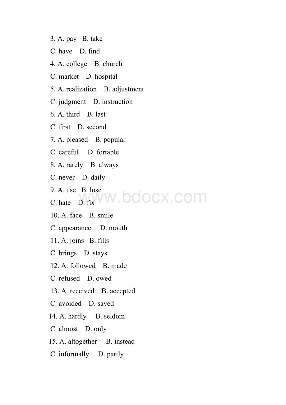 高考英语二轮复习 完形填空练习4.docx_第2页