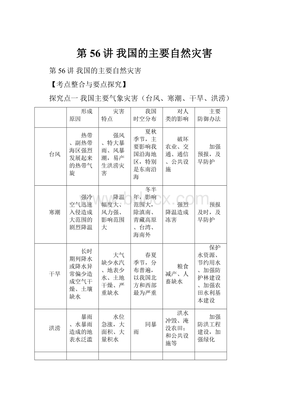 第56讲我国的主要自然灾害.docx