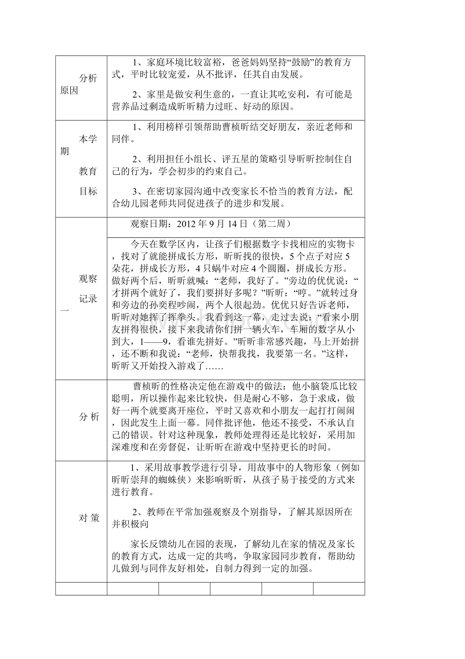 整理年下幼儿连续性观察记录表.docx_第2页