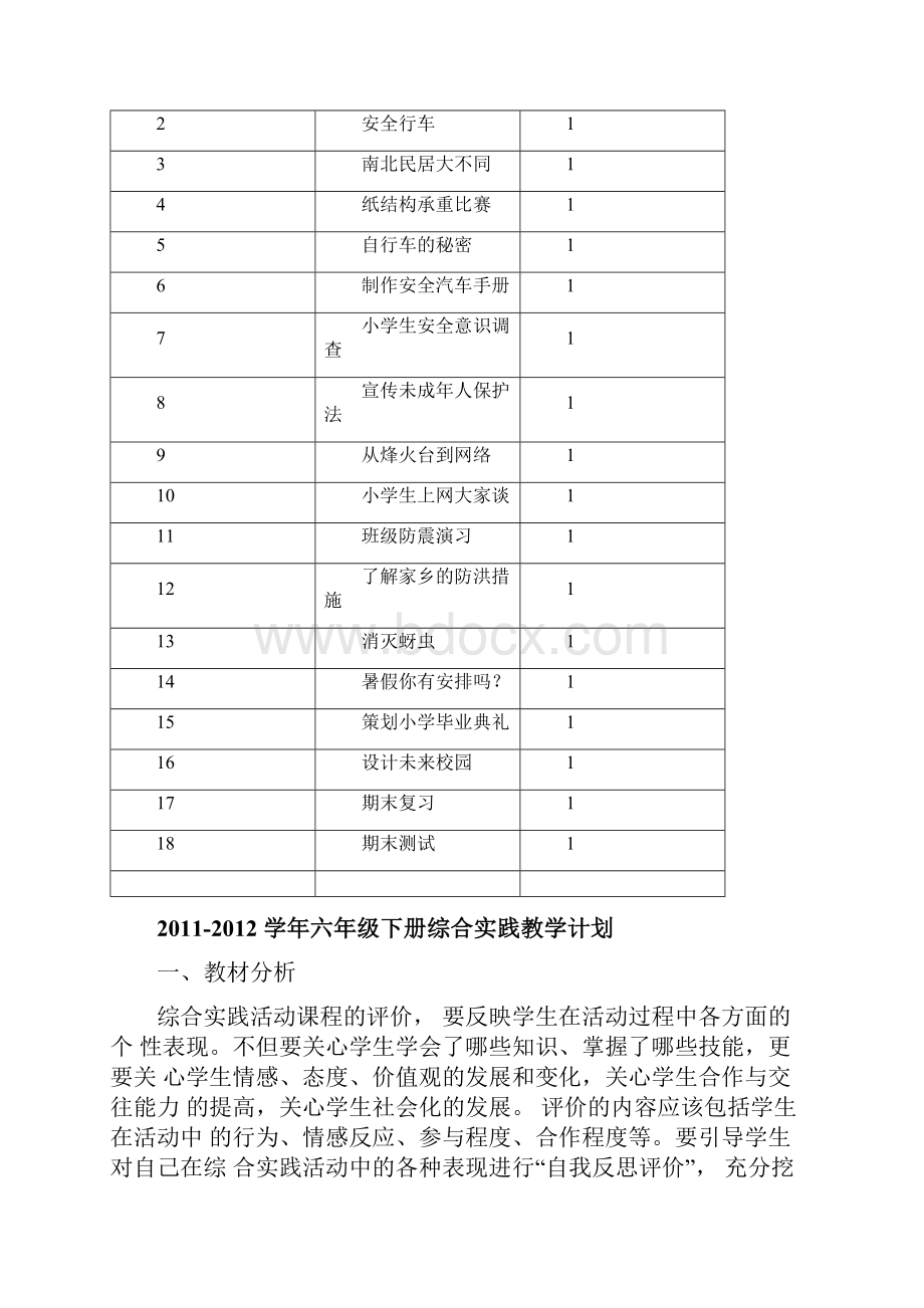 小学六年级综合实践教案新部编本全册.docx_第2页