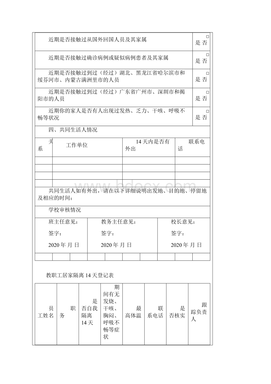 疫情复学学校防控疫情实用表格9份.docx_第2页