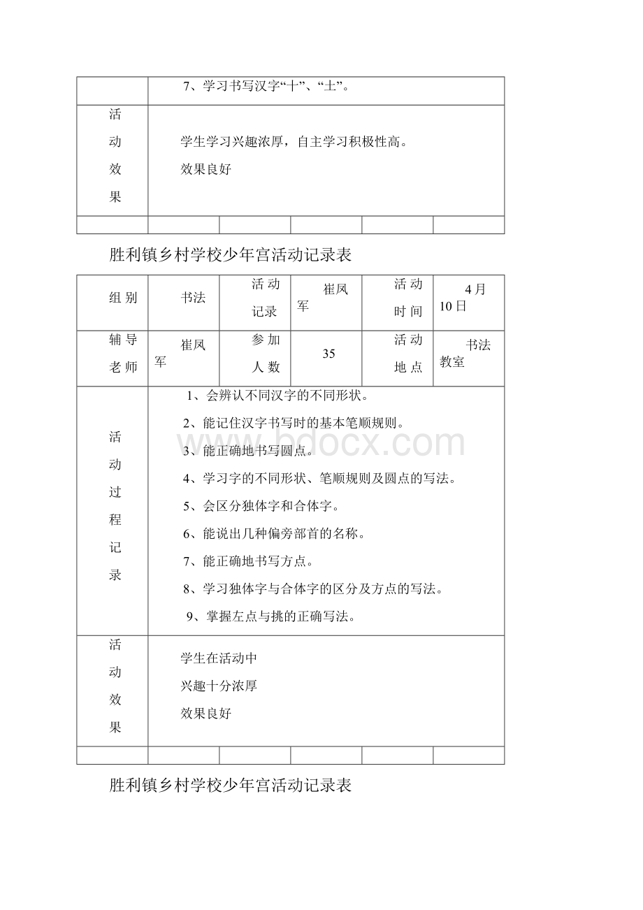 书法乡村学校少年宫活动记录.docx_第3页