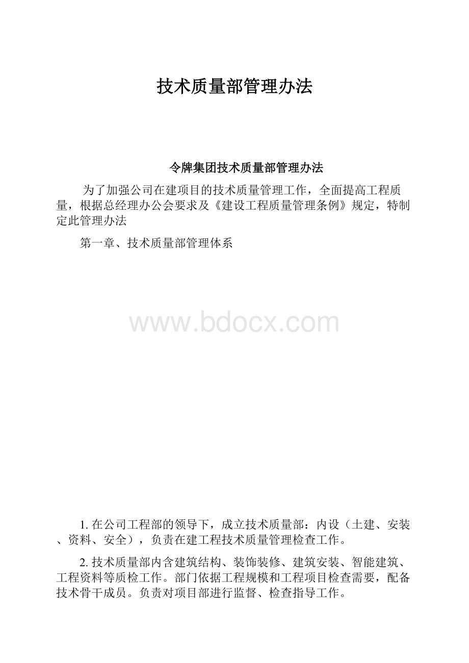 技术质量部管理办法.docx