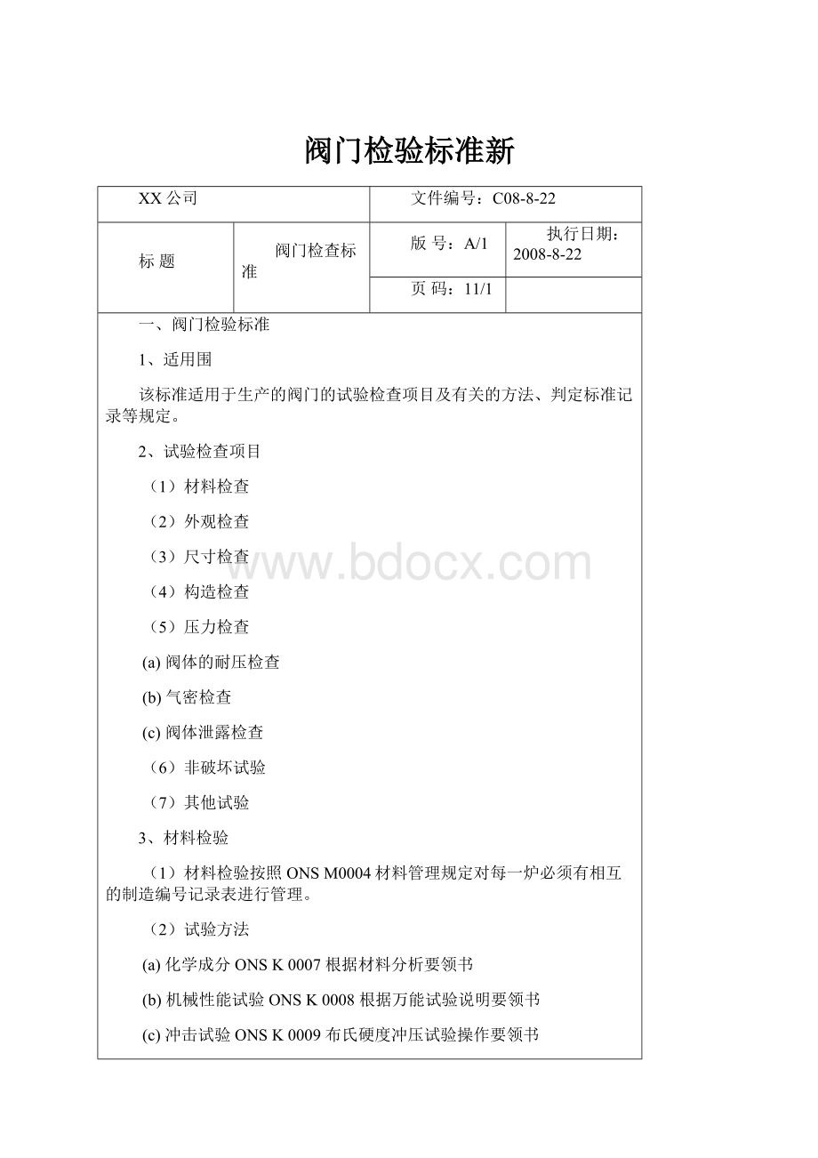 阀门检验标准新.docx