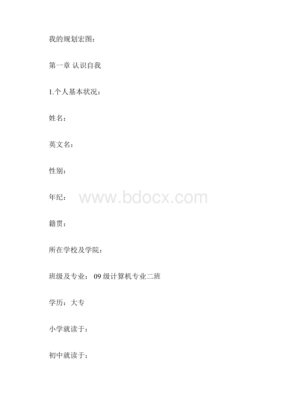 计算机专业大学生职业生涯规划书.docx_第3页