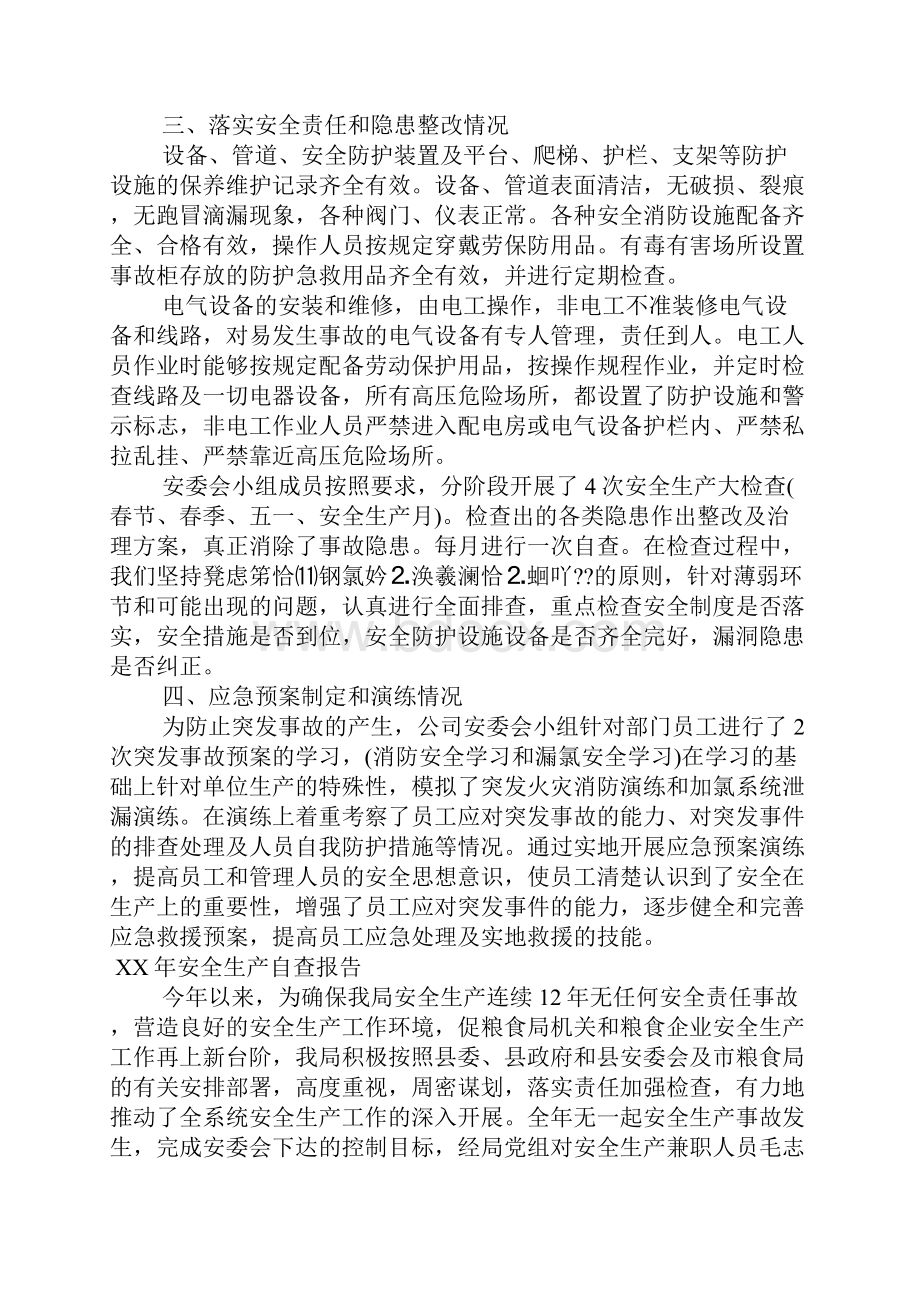 XX年安全生产自查报告.docx_第2页