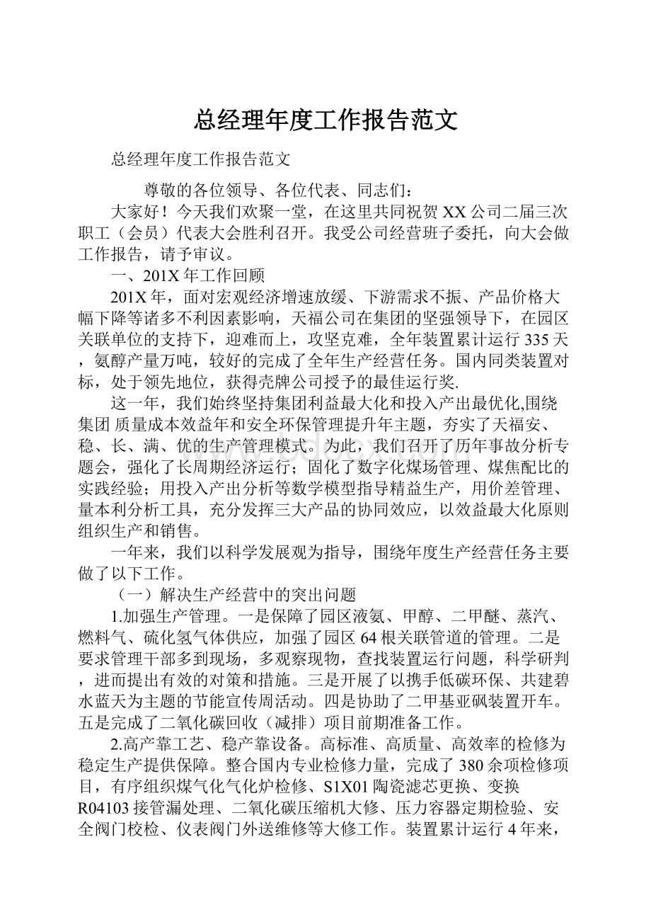 总经理年度工作报告范文.docx_第1页