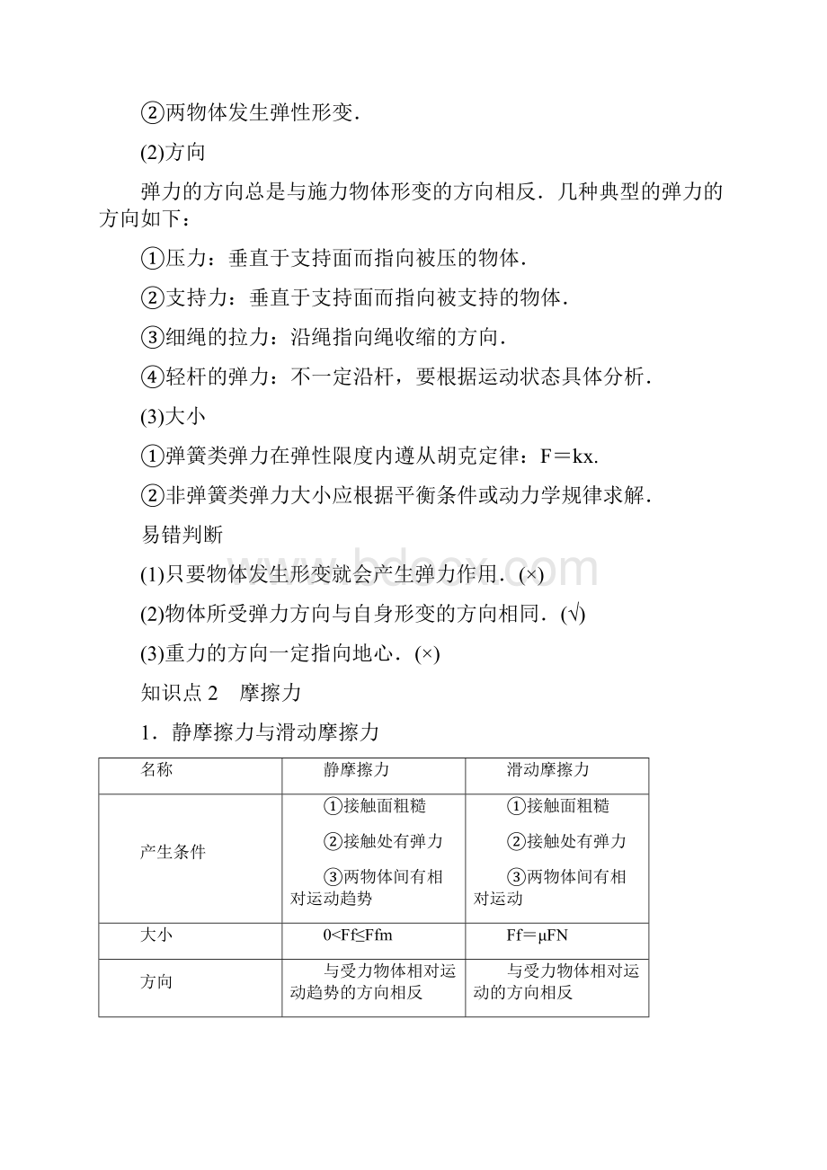 物理高考一轮复习 第2章 第1节 重力 弹力 摩擦力.docx_第3页