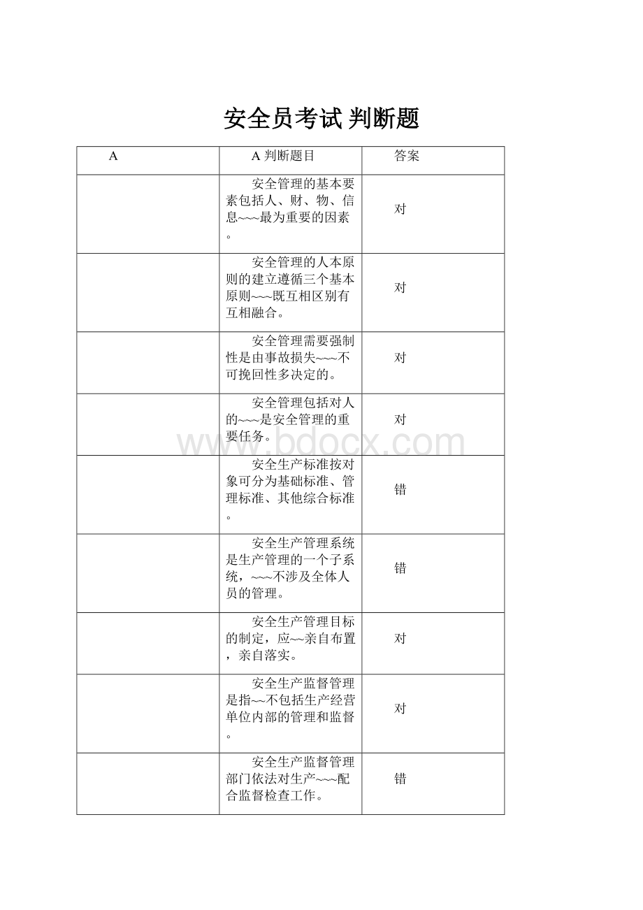 安全员考试判断题.docx_第1页