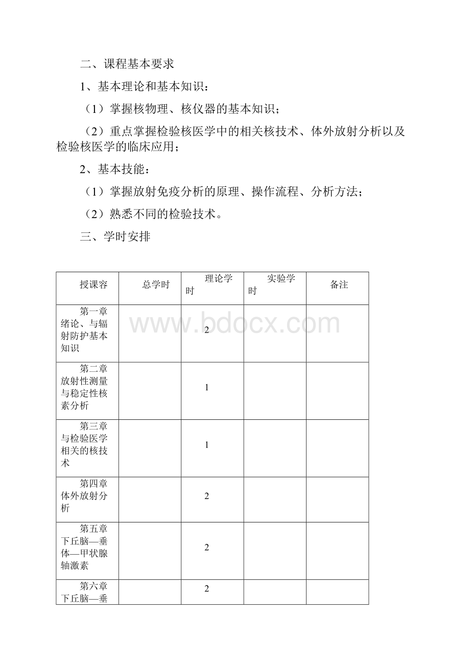 《检验核医学》教学大纲.docx_第2页