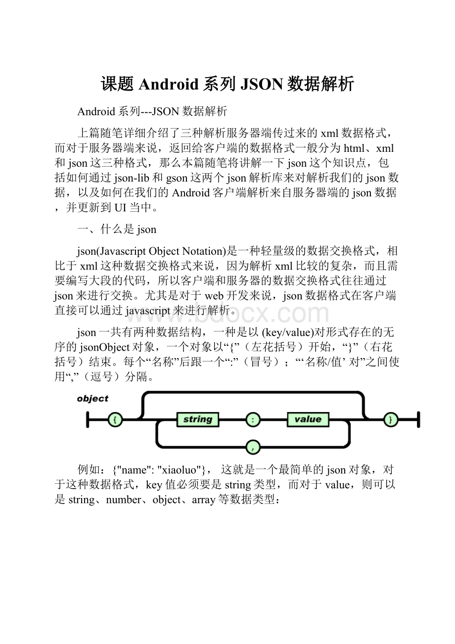 课题Android系列JSON数据解析.docx_第1页