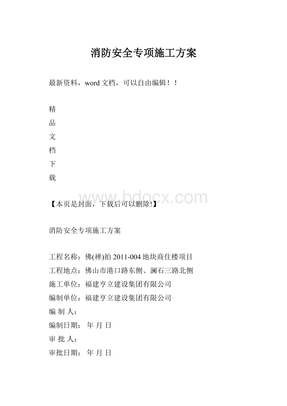 消防安全专项施工方案.docx