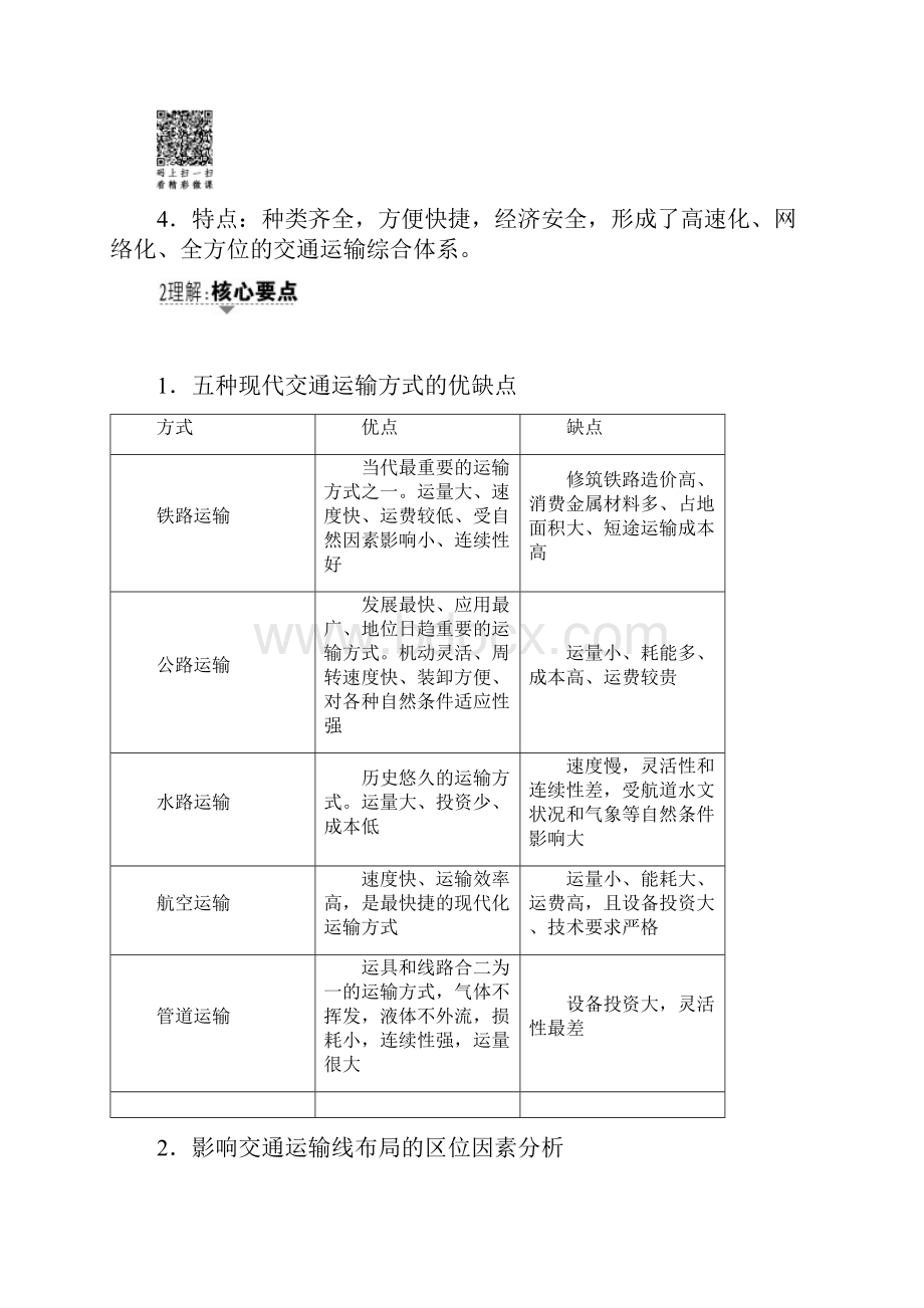 高考一轮湘教版地理 第7章 第4讲 交通运输布局及其对区域发展的影响.docx_第2页