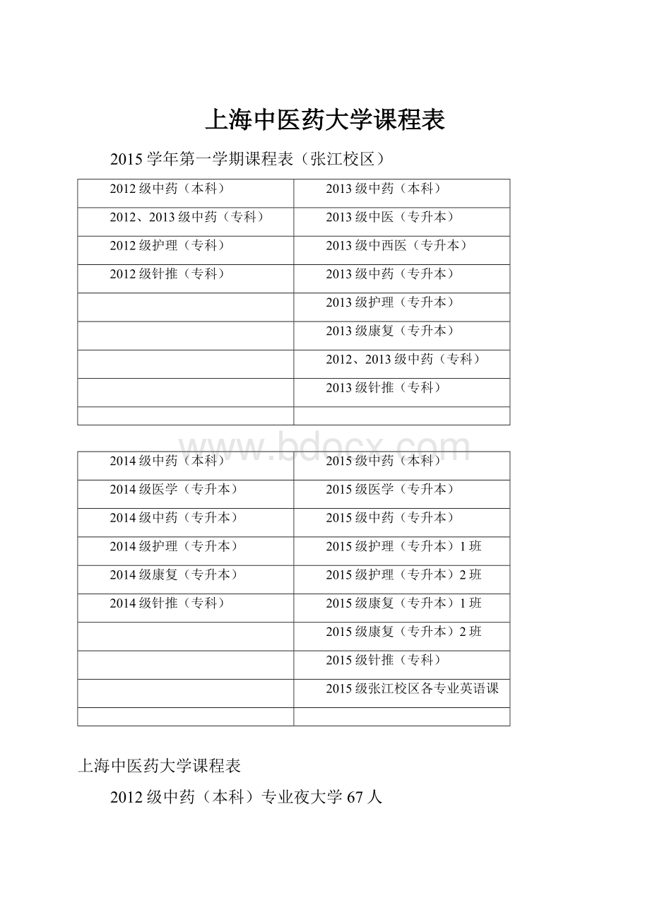 上海中医药大学课程表.docx_第1页