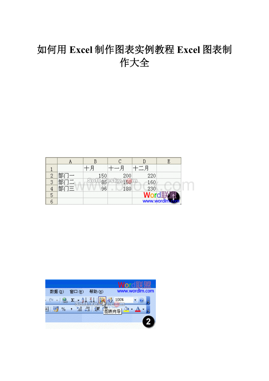 如何用Excel制作图表实例教程 Excel图表制作大全.docx