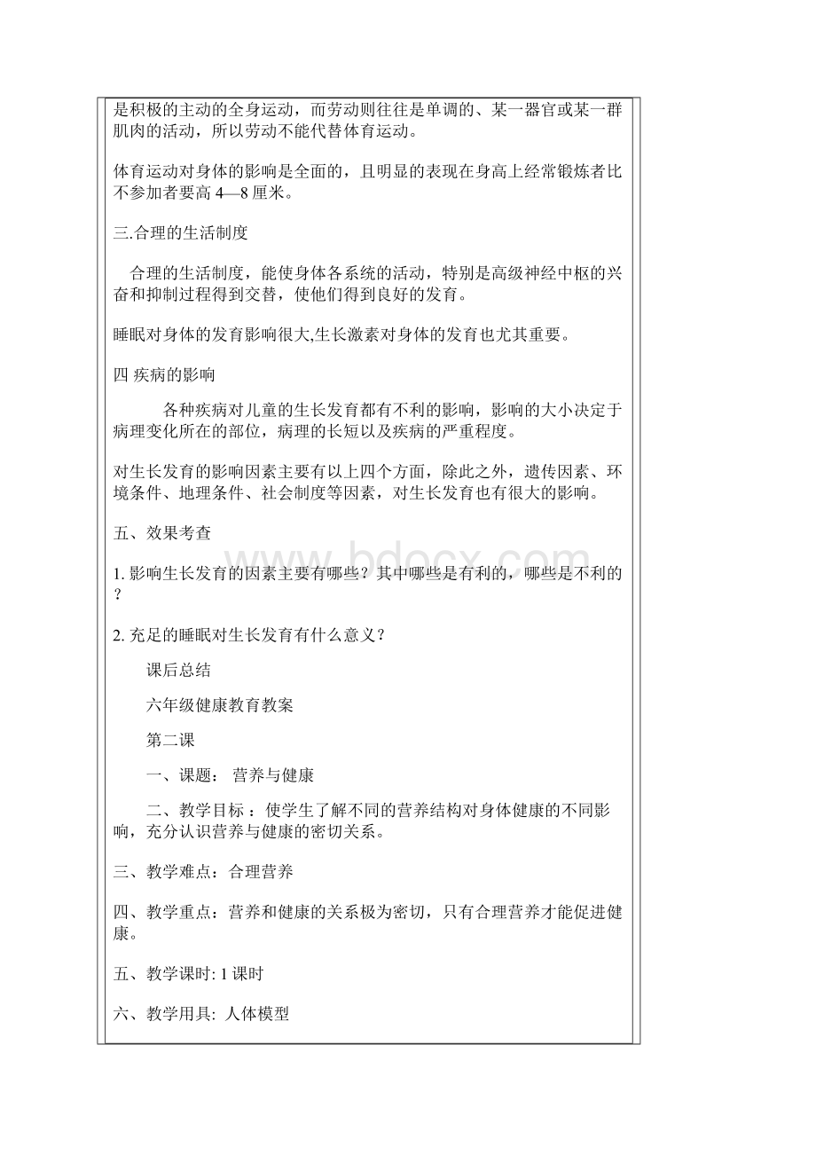 六年级健康教育教案1汇总.docx_第2页