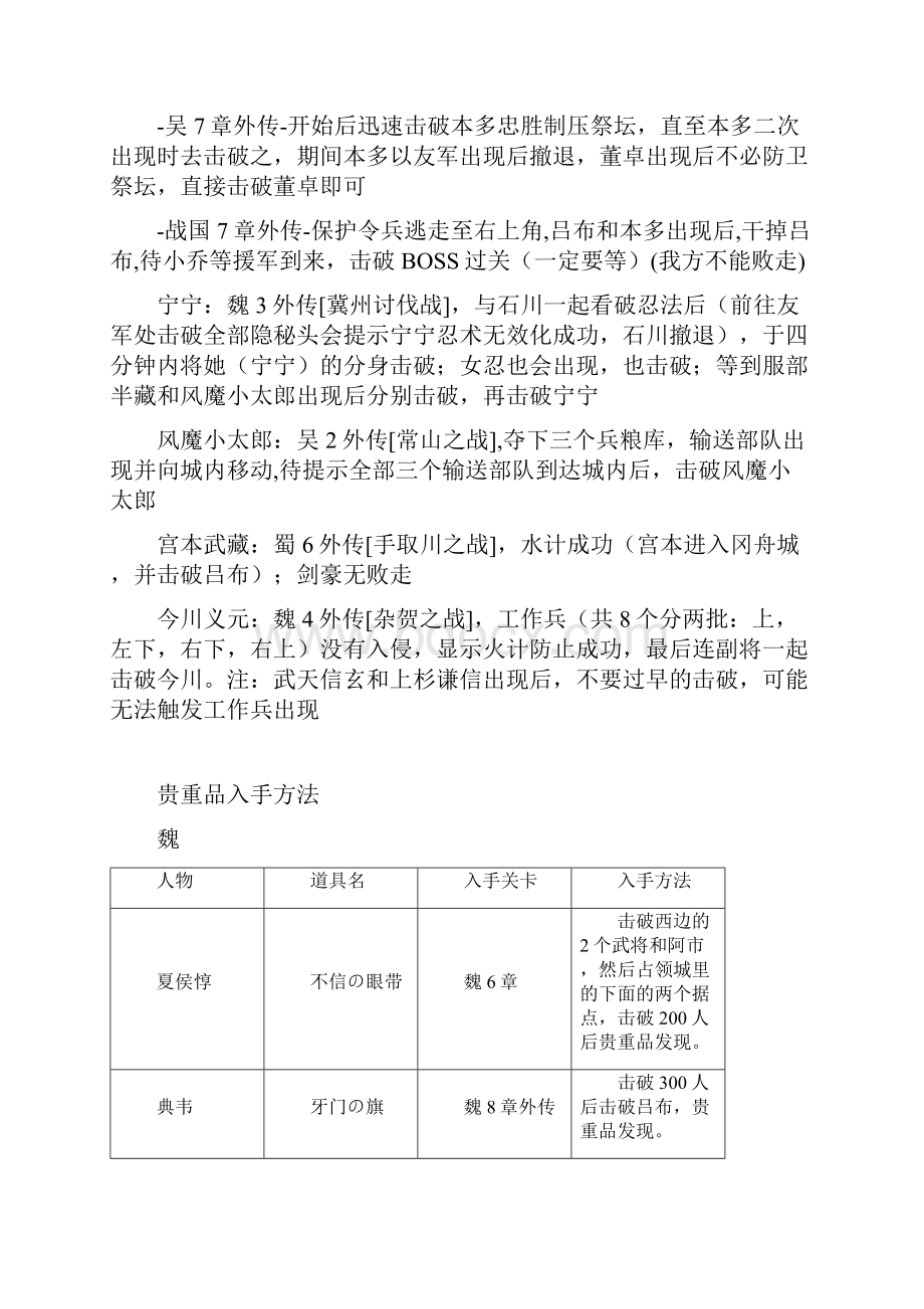 《无双大蛇Z》全攻略通关必备宝典.docx_第3页