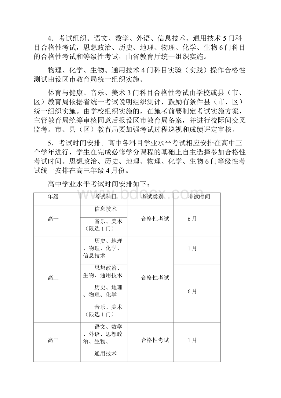 福建省普通高中学业水平考试实施办法试行.docx_第3页