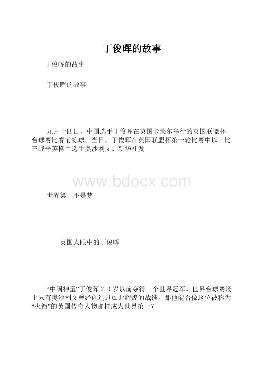 丁俊晖的故事.docx_第1页