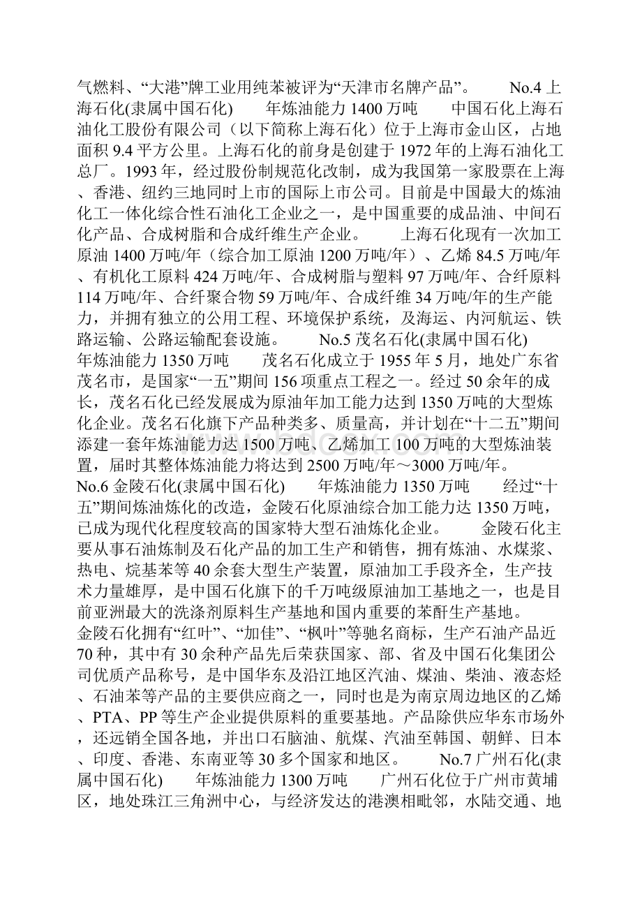 中国 大炼油化工厂实力大比拼有图有真相.docx_第2页