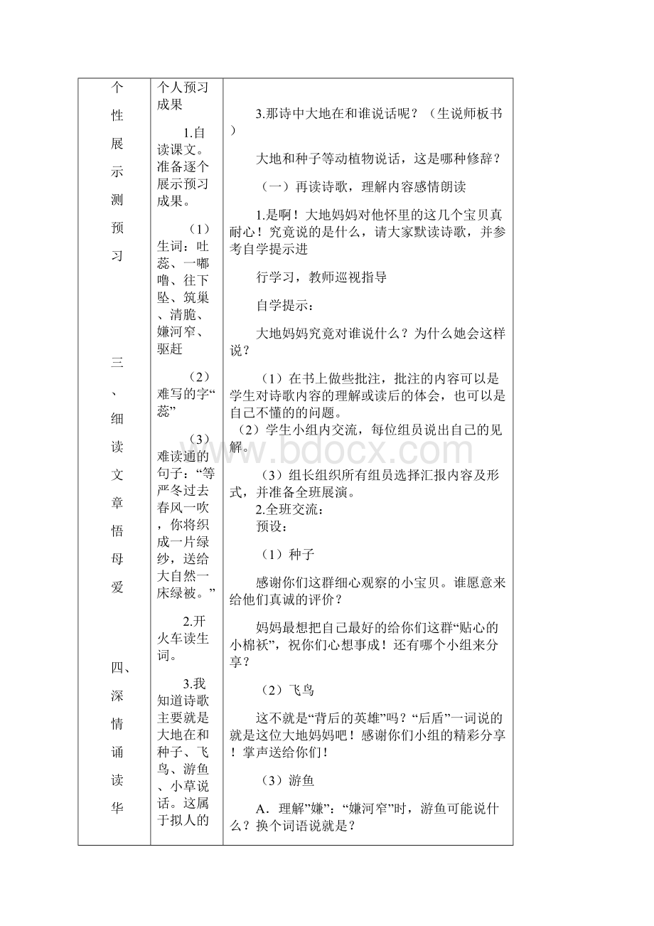 小学语文四年级下册全册教案.docx_第3页