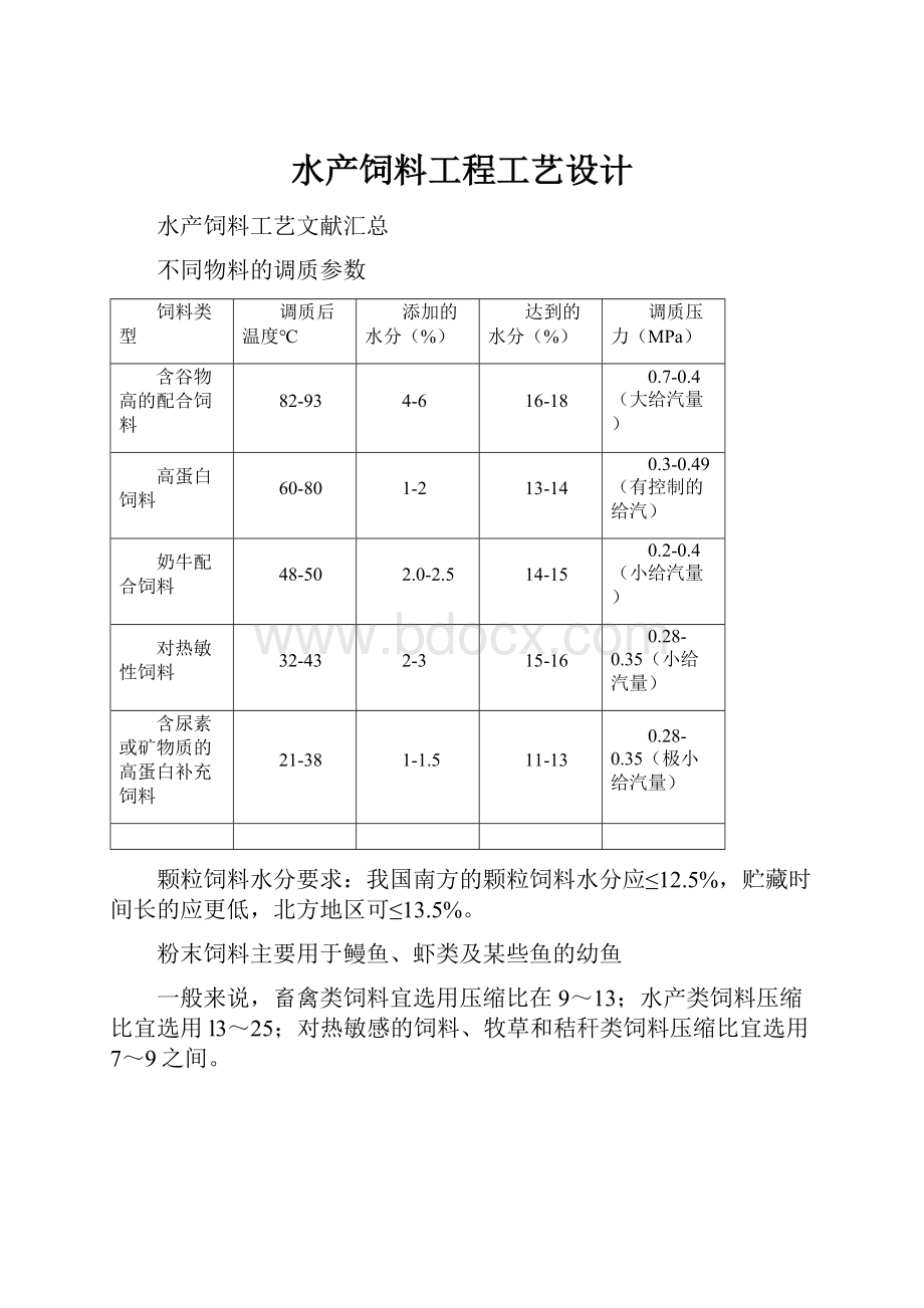 水产饲料工程工艺设计.docx