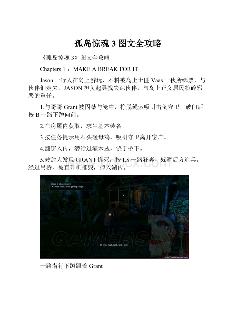 孤岛惊魂3图文全攻略.docx