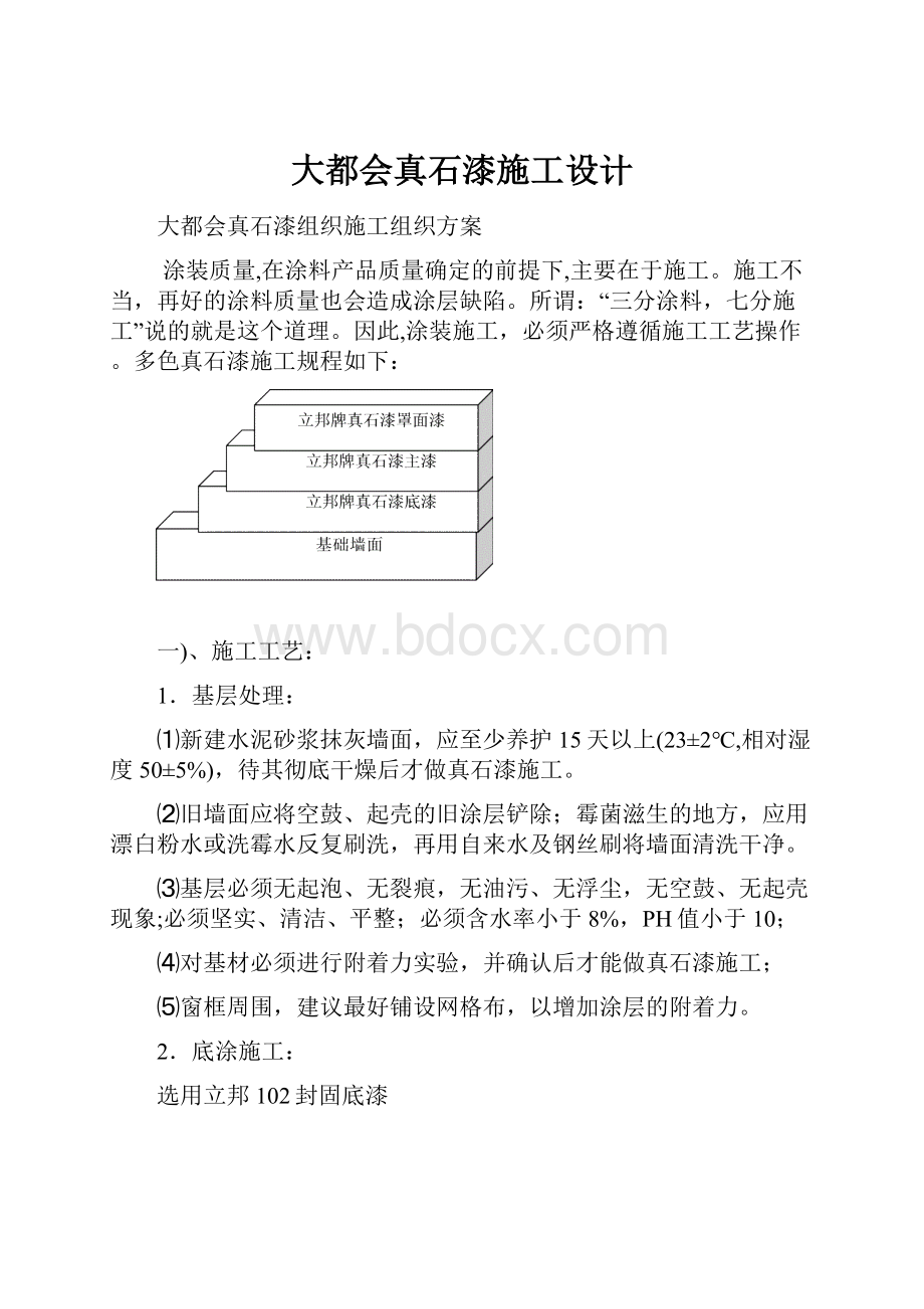 大都会真石漆施工设计.docx