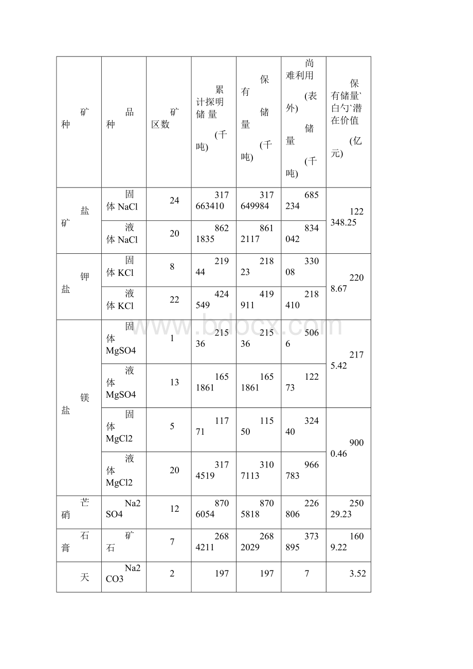 青海省盐湖矿产资源勘查开发战略规划可行性研究报告.docx_第3页