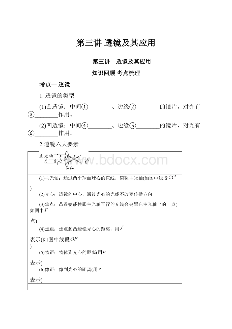 第三讲 透镜及其应用.docx_第1页