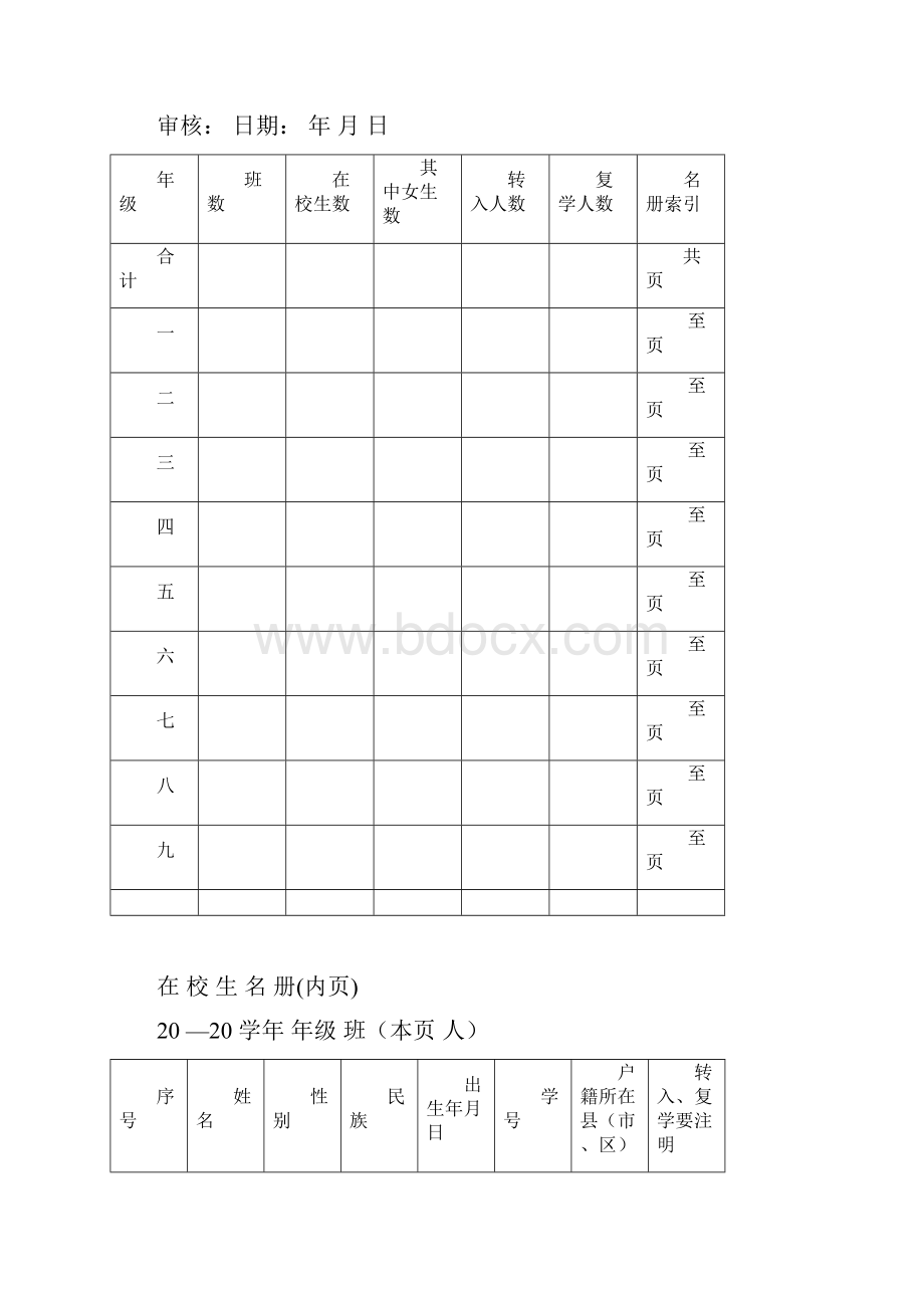 小学班主任管理手册1学籍管理表格.docx_第3页