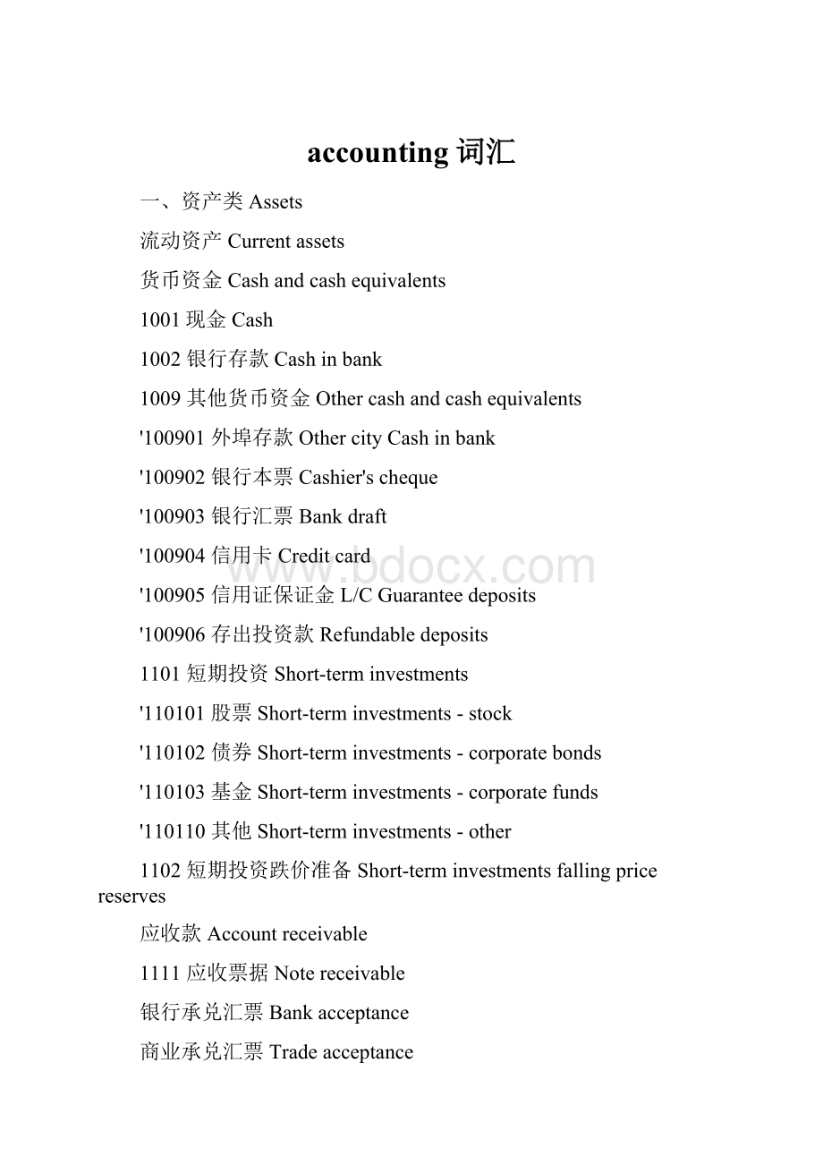 accounting词汇.docx_第1页