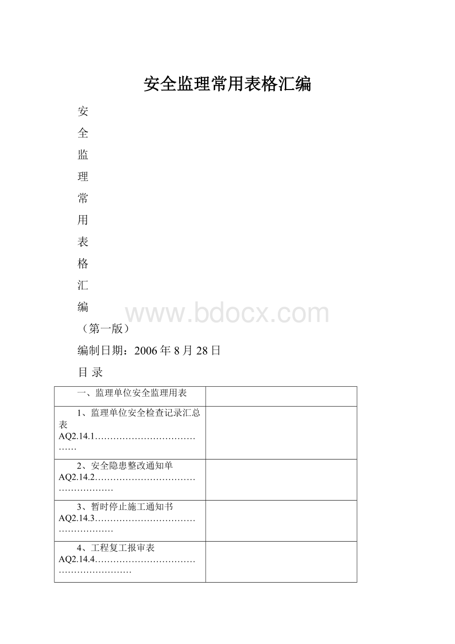 安全监理常用表格汇编.docx_第1页