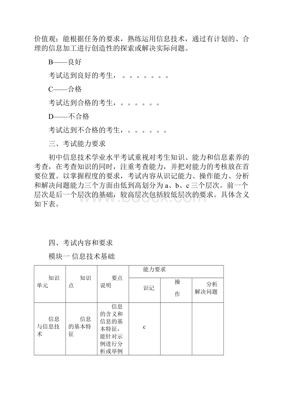 《云南省初中信息技术学科学业水平考试标准》.docx_第3页