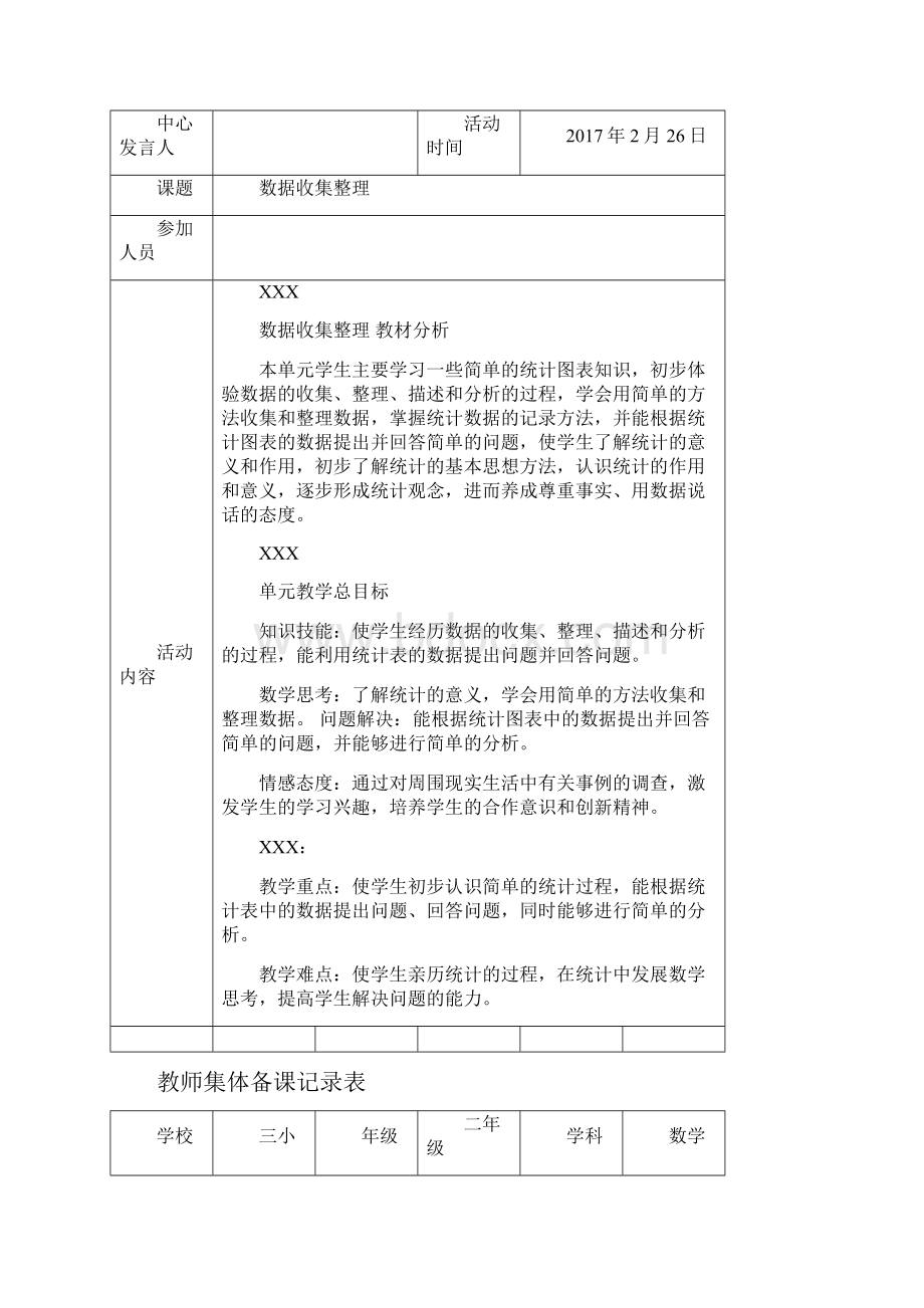 二年级数学下集体备课活动记录表.docx_第2页