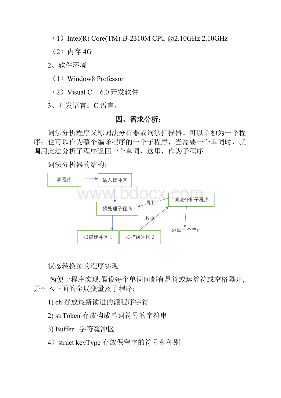 西南交大编译原理课程设计词法分析器和语法分析器.docx_第2页