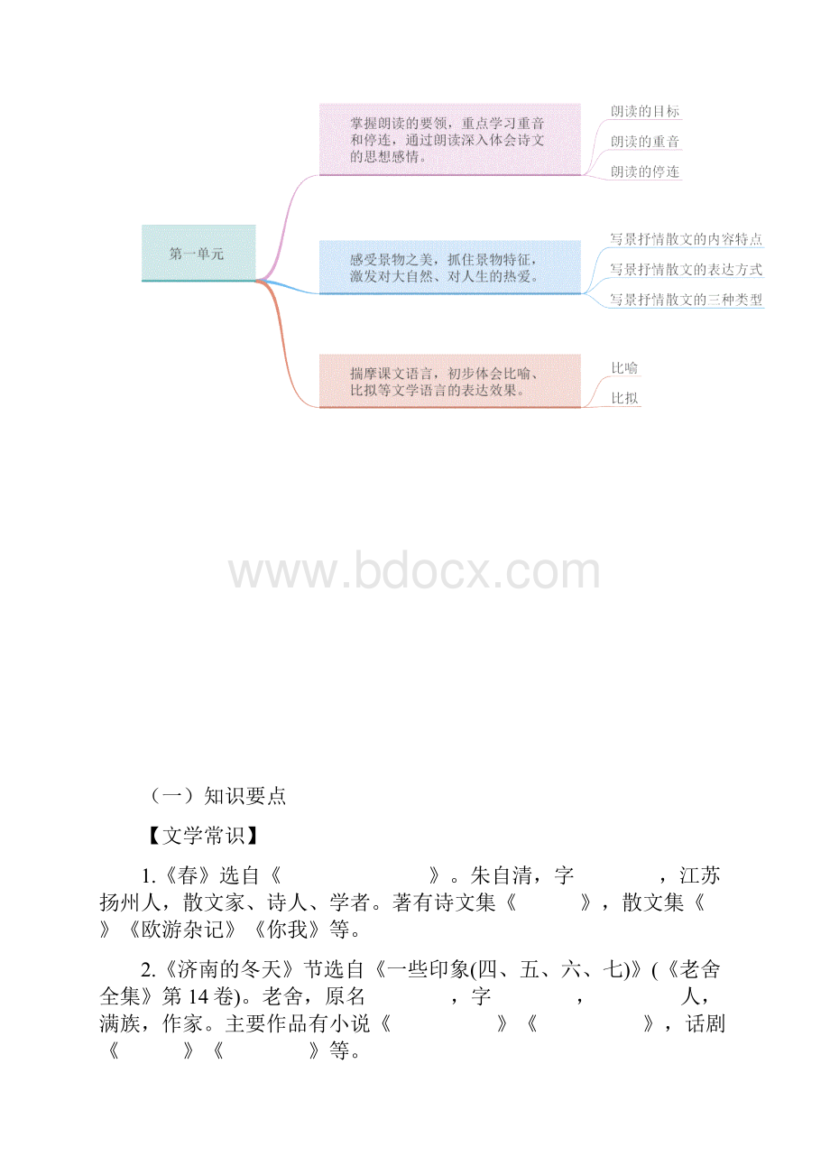 七年级 语文 上册第一单元单元总结.docx_第2页