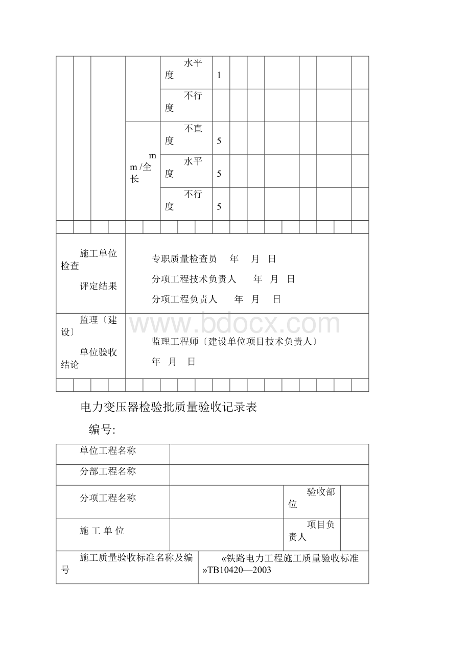 电力检验批质量验收记录表.docx_第3页