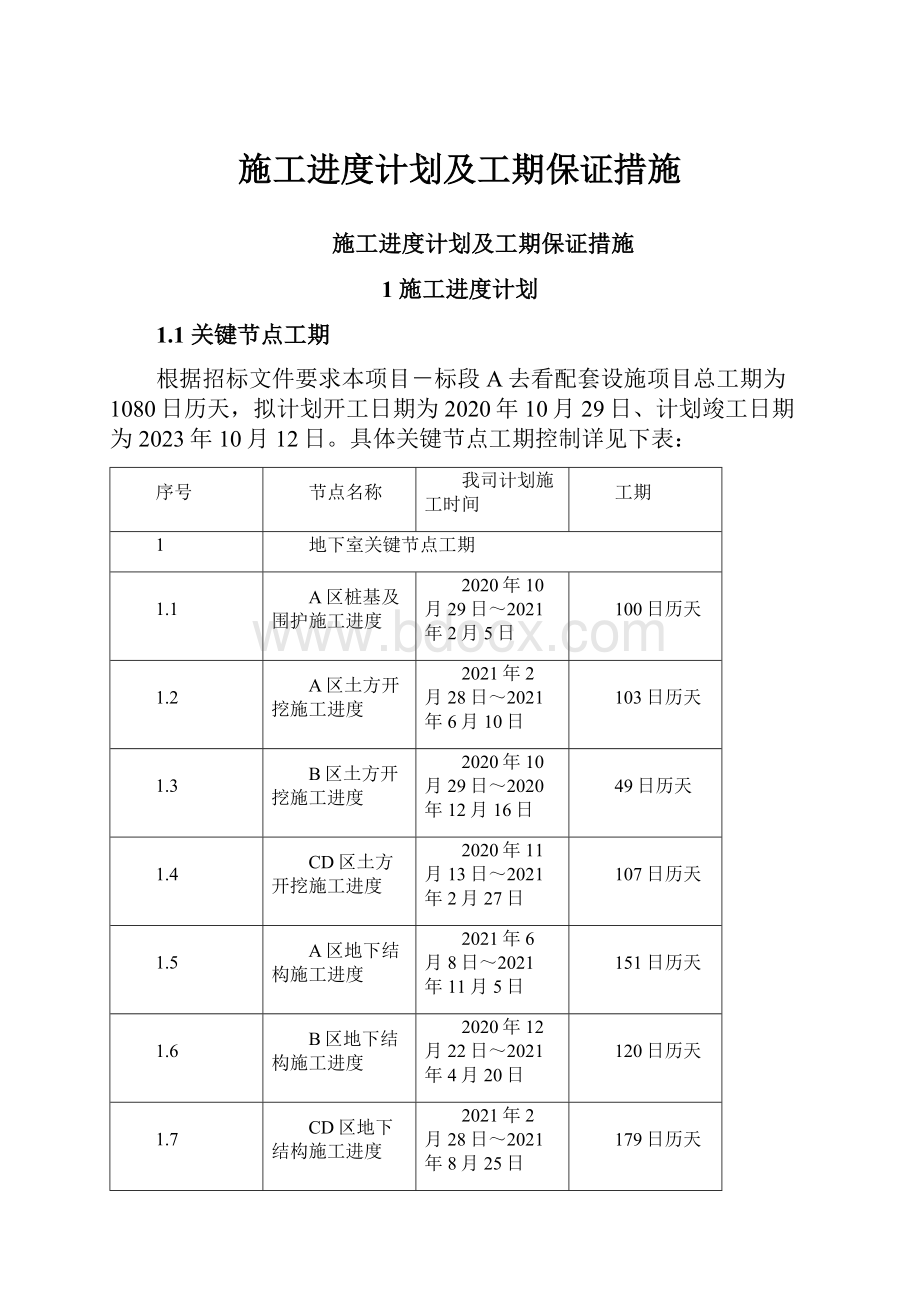 施工进度计划及工期保证措施.docx