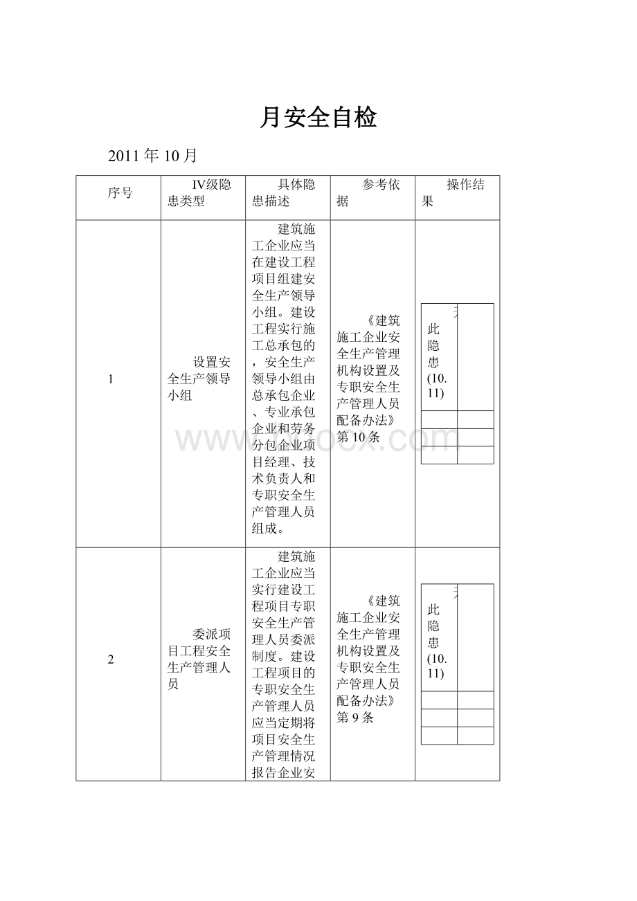 月安全自检.docx_第1页