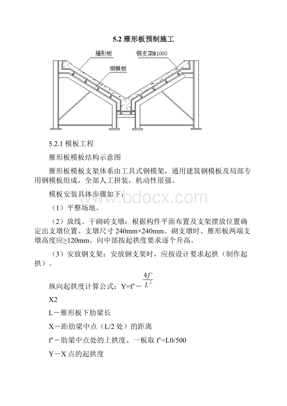 预应力雁形屋面板混凝土预制施工方案.docx_第3页