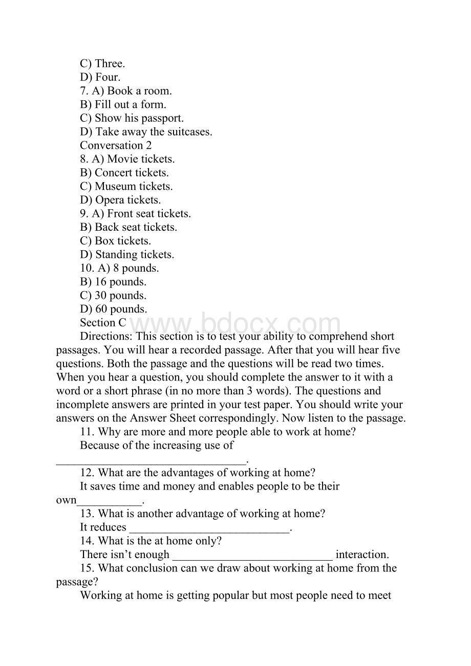 英语三级考试A级真题及答案.docx_第2页