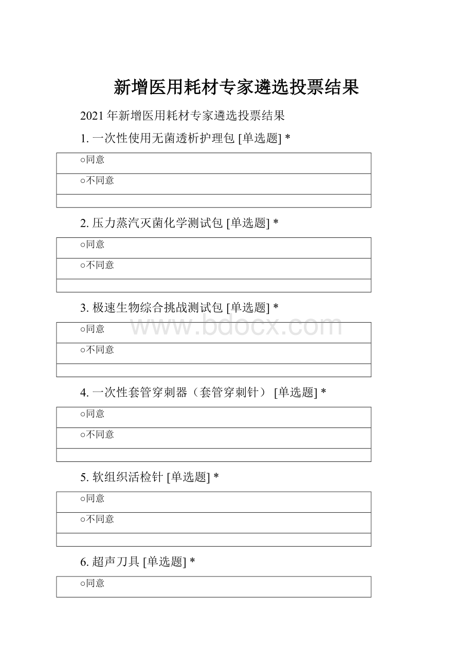 新增医用耗材专家遴选投票结果.docx_第1页