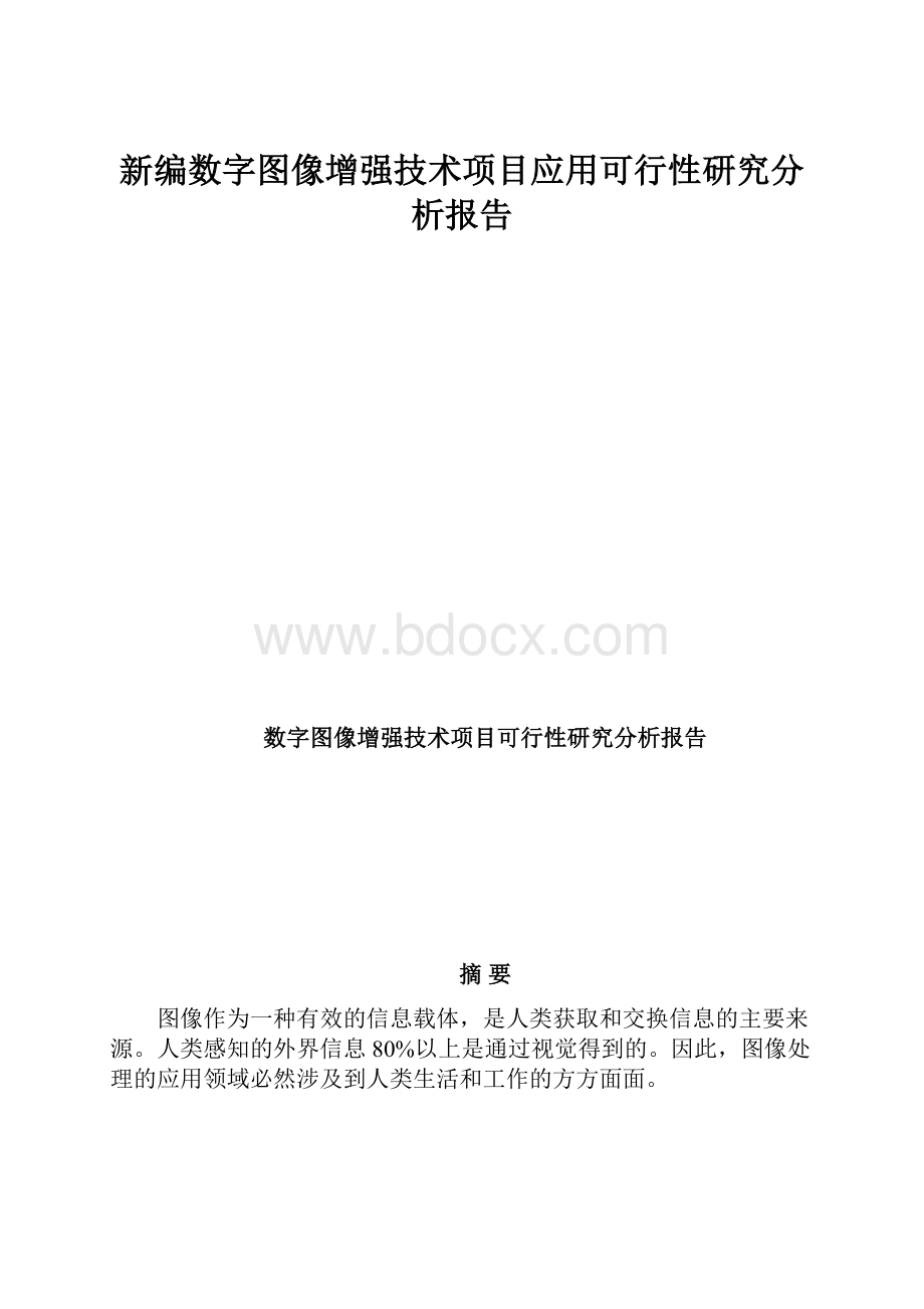 新编数字图像增强技术项目应用可行性研究分析报告.docx_第1页